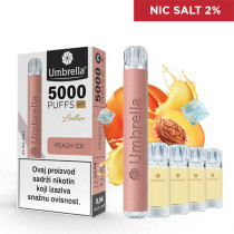 Elektronske cigarete Vape 5000 PUFFS - SET  VAPE 5000 PUFFS SET Peach Ice 2%